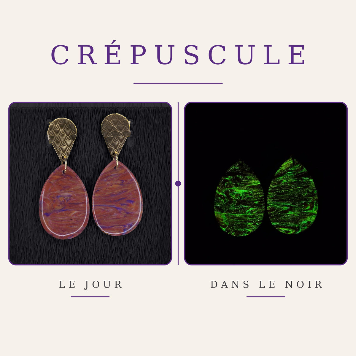 Boucles d’oreilles – Collection Crépuscule (VOP 01)
