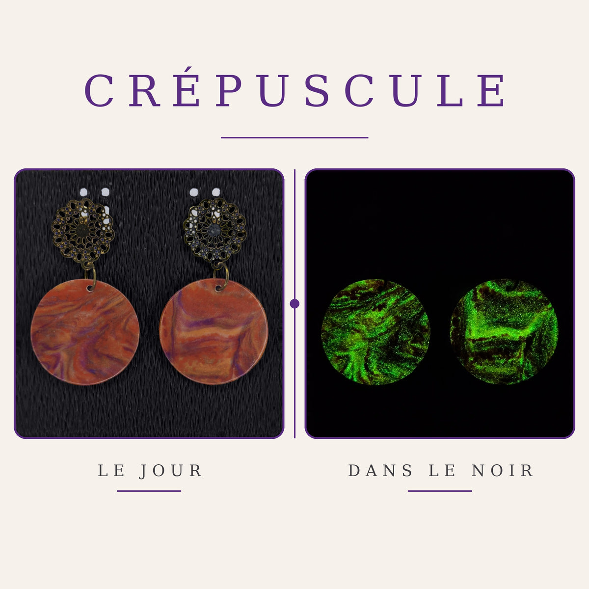 Boucles d’oreilles – Collection Crépuscule (VOP 04)