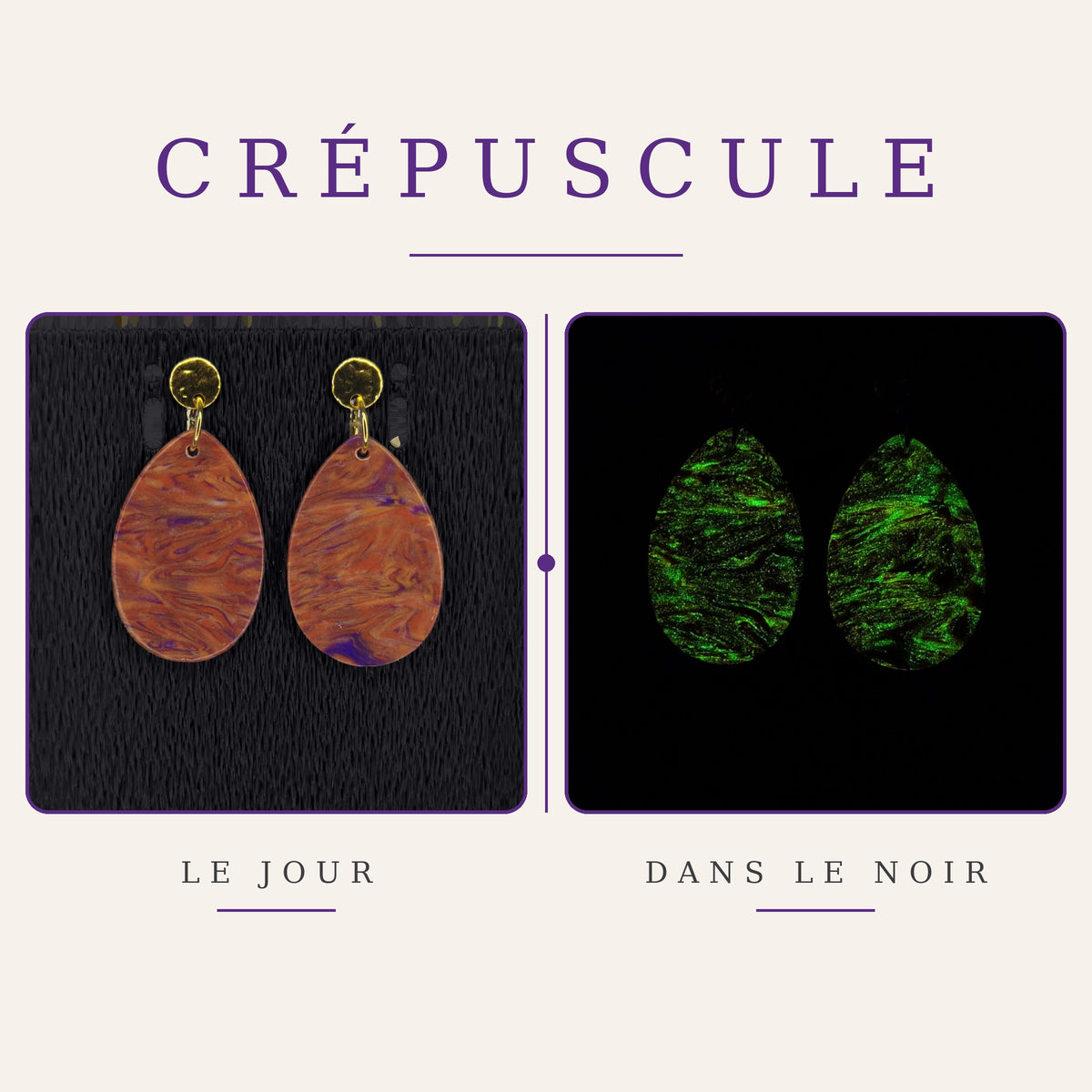 Boucles d’oreilles – Collection Crépuscule (VOP 08)