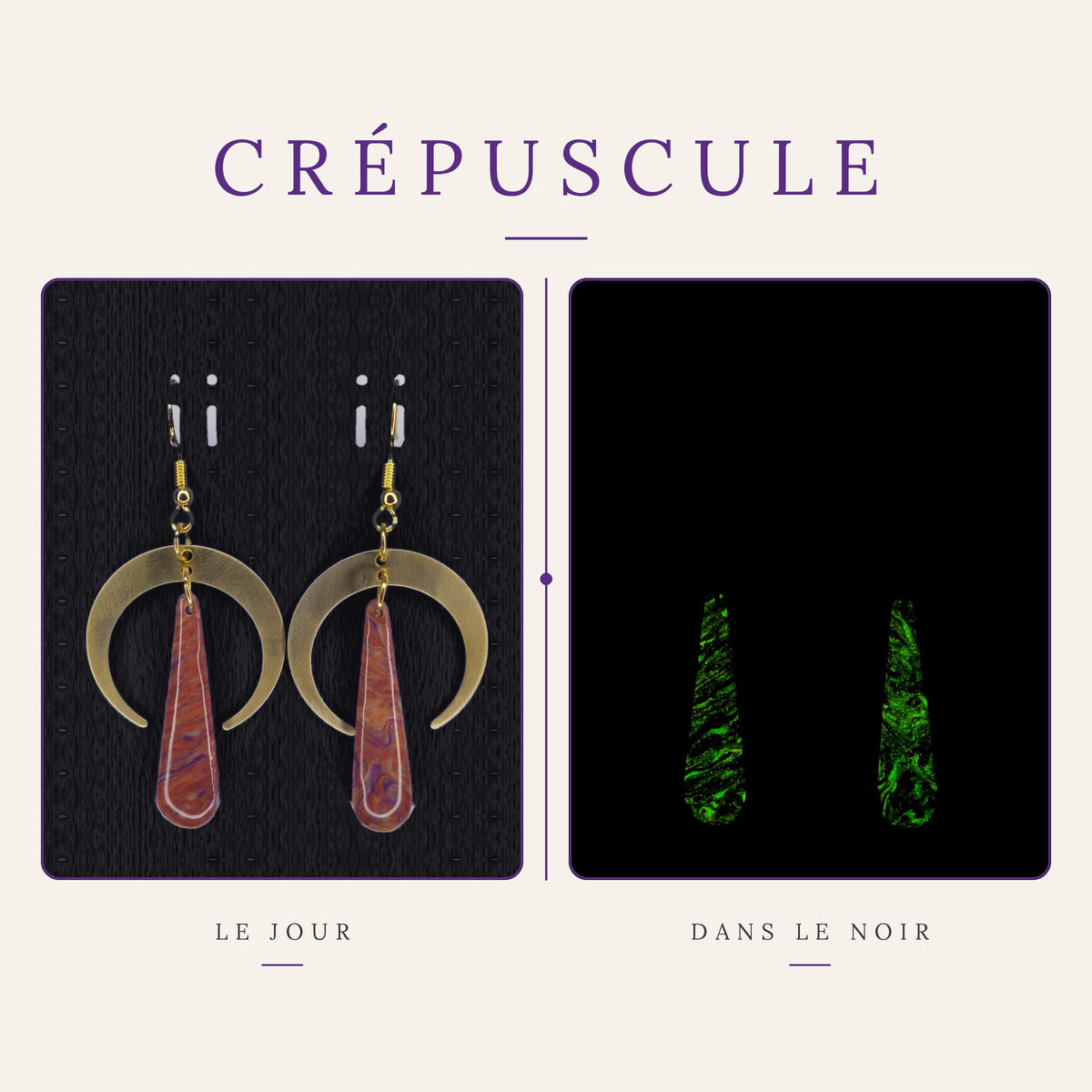 Boucles d’oreilles – Collection Crépuscule (VOP 05)