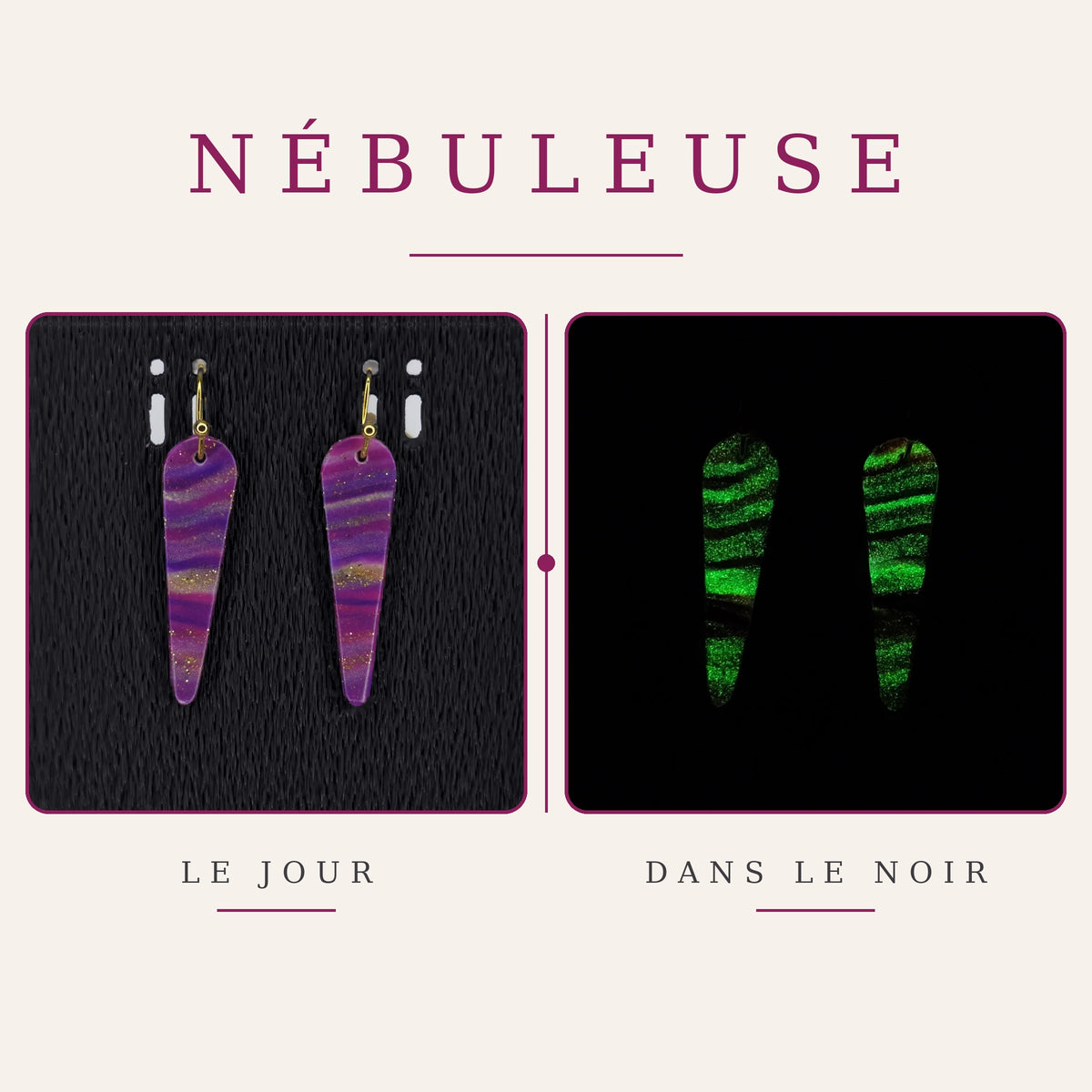 Boucles d’oreilles – Collection Nébuleuse (VRO 04)