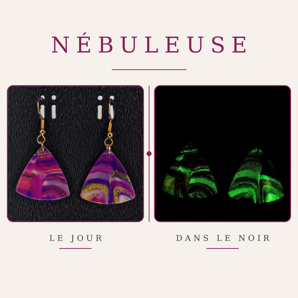 Boucles d’oreilles – Collection Nébuleuse (VRO 05)