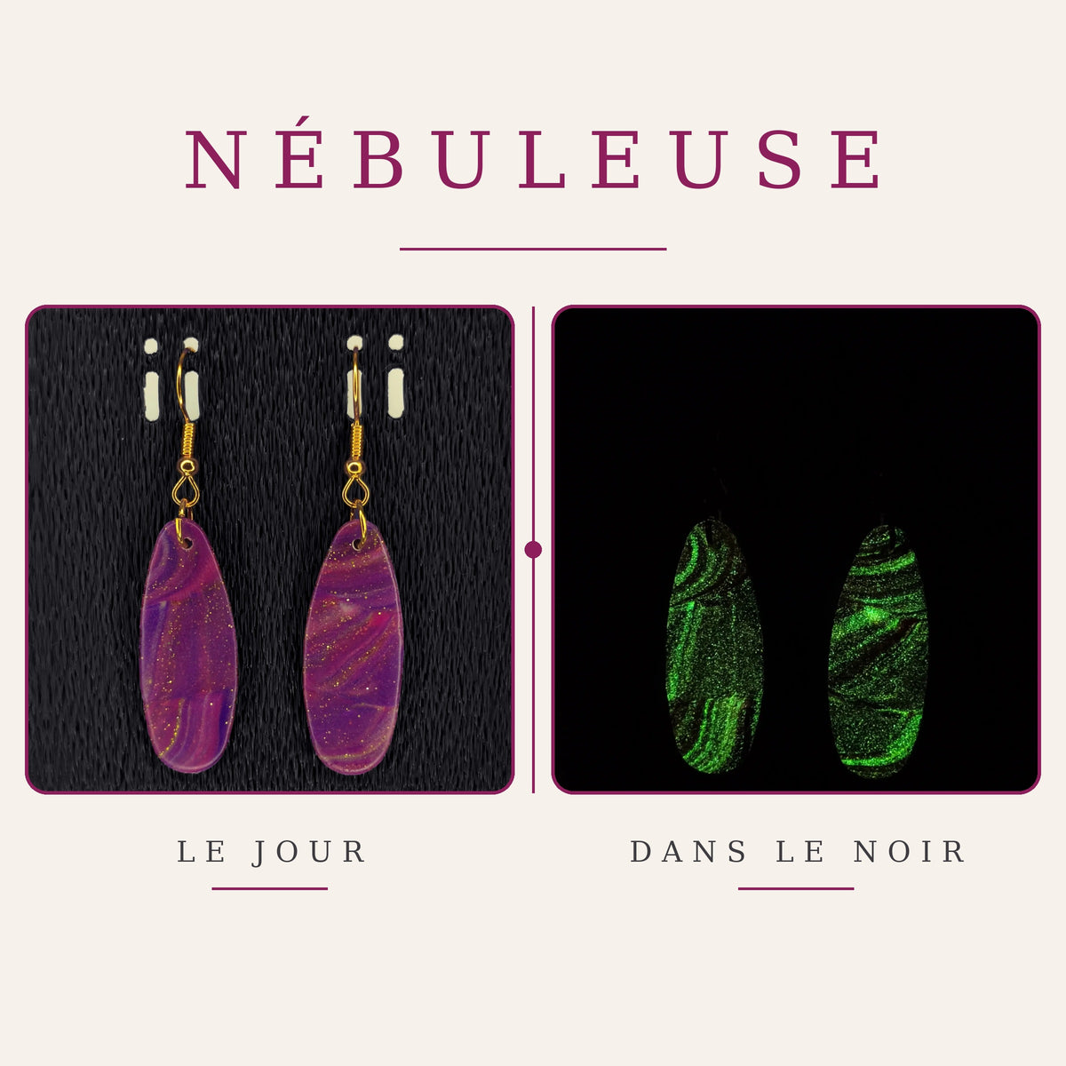 Boucles d’oreilles – Collection Nébuleuse (VRO 06)